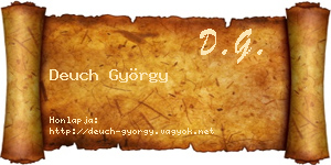 Deuch György névjegykártya