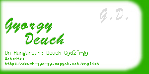 gyorgy deuch business card